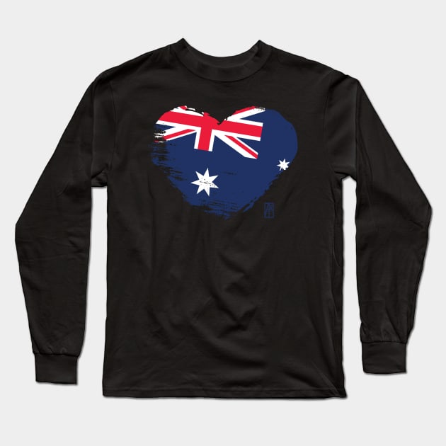 I love my country. I love Australian. I am a patriot. In my heart, there is always the flag of Australian Long Sleeve T-Shirt by ArtProjectShop